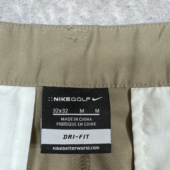 Nike Pants Mens Size 32 Tan Flat Front Tech Golf Dri-Fit 472532-235 Chino 2632 - Picture 8 of 11